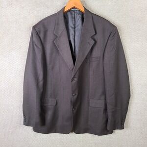 Kilburne And Finch Jacket Mens 46L Brown Blazer Wool‎ Blend 3 Button Suit Coat